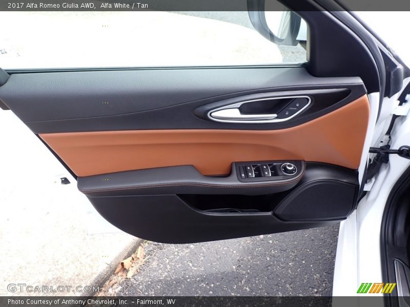Alfa White / Tan 2017 Alfa Romeo Giulia AWD