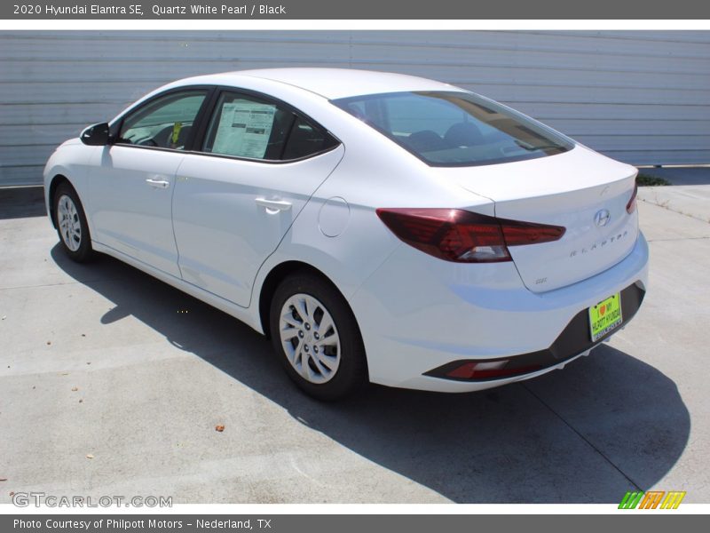 Quartz White Pearl / Black 2020 Hyundai Elantra SE