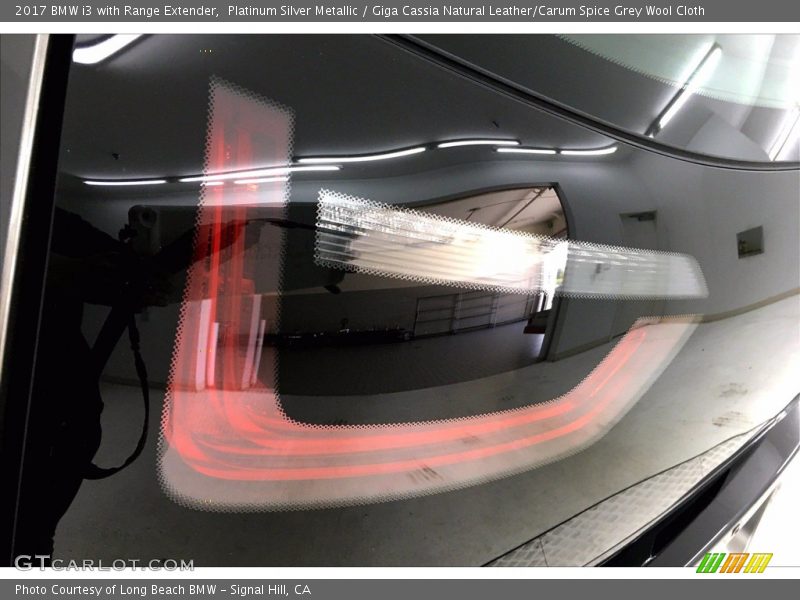 Platinum Silver Metallic / Giga Cassia Natural Leather/Carum Spice Grey Wool Cloth 2017 BMW i3 with Range Extender