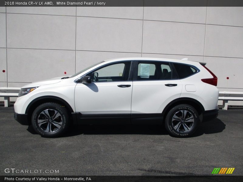 White Diamond Pearl / Ivory 2018 Honda CR-V LX AWD