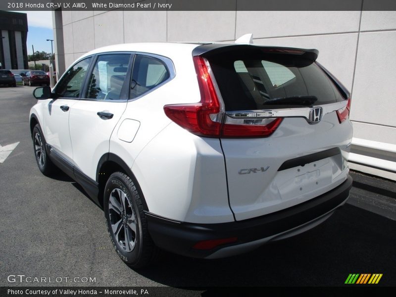 White Diamond Pearl / Ivory 2018 Honda CR-V LX AWD