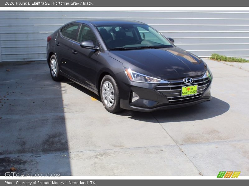 Portofino Gray / Black 2020 Hyundai Elantra SE