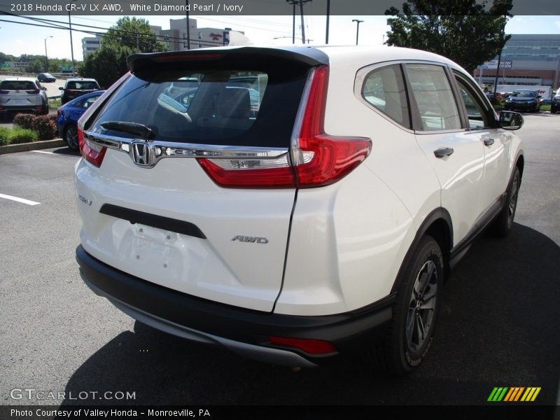 White Diamond Pearl / Ivory 2018 Honda CR-V LX AWD