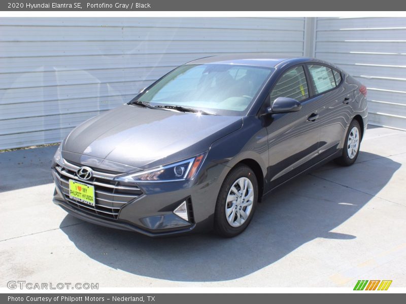 Portofino Gray / Black 2020 Hyundai Elantra SE