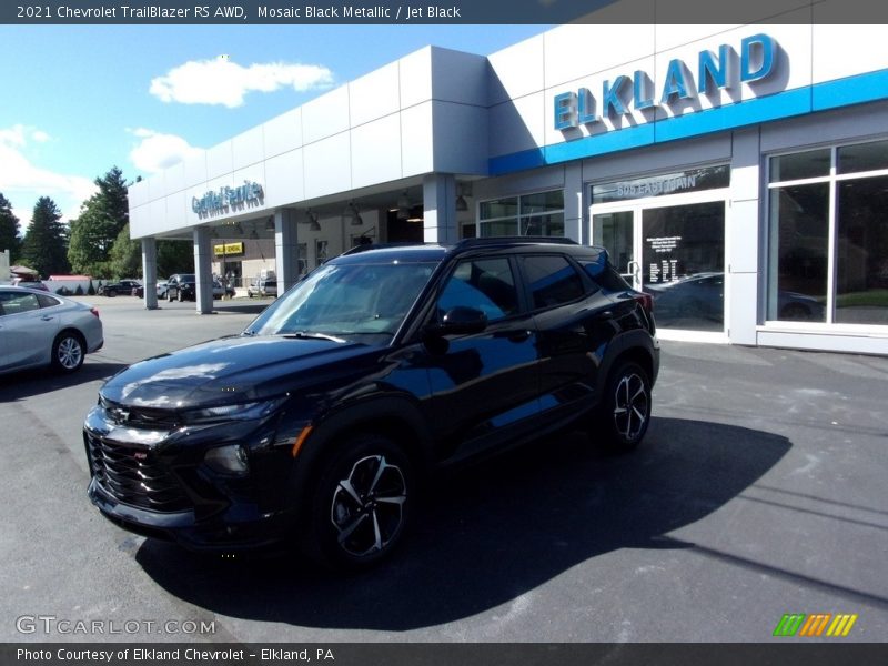 Mosaic Black Metallic / Jet Black 2021 Chevrolet TrailBlazer RS AWD