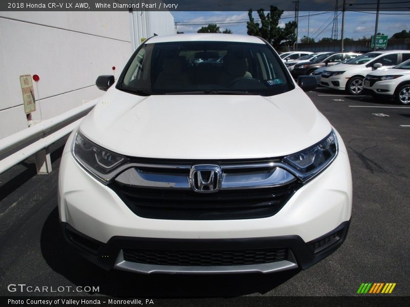 White Diamond Pearl / Ivory 2018 Honda CR-V LX AWD