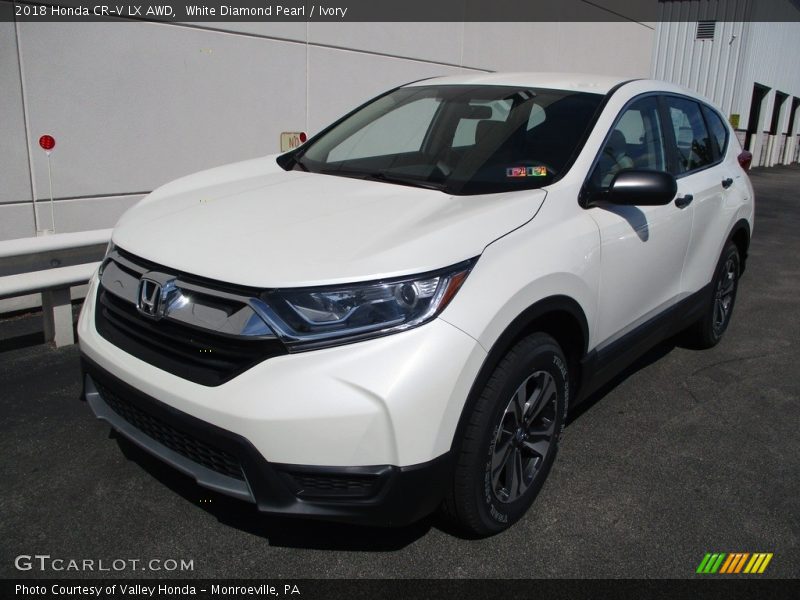 White Diamond Pearl / Ivory 2018 Honda CR-V LX AWD