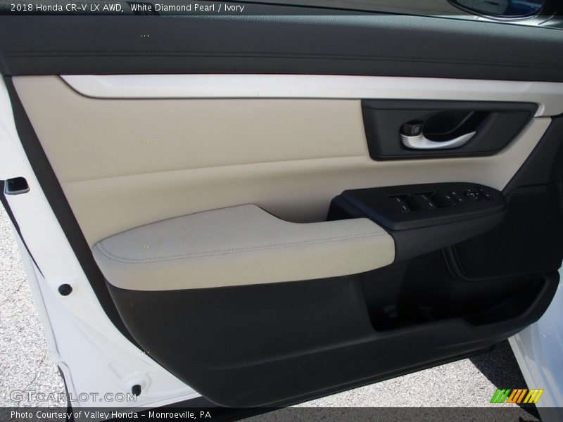 White Diamond Pearl / Ivory 2018 Honda CR-V LX AWD