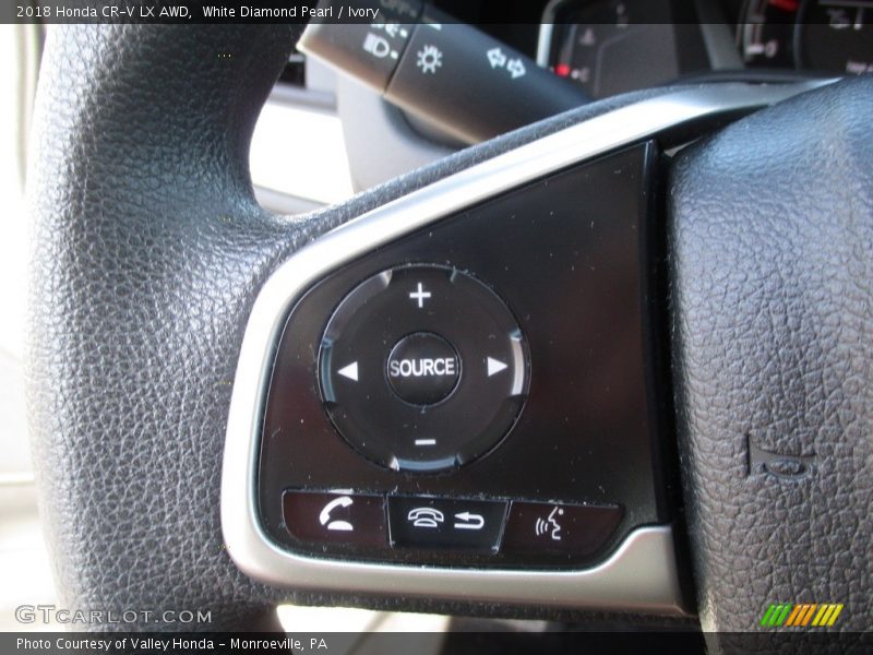 White Diamond Pearl / Ivory 2018 Honda CR-V LX AWD