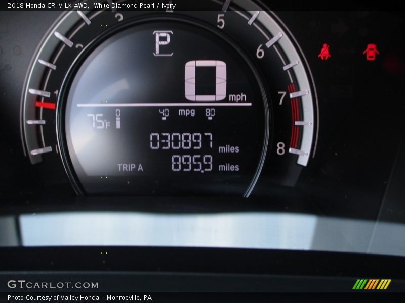 White Diamond Pearl / Ivory 2018 Honda CR-V LX AWD