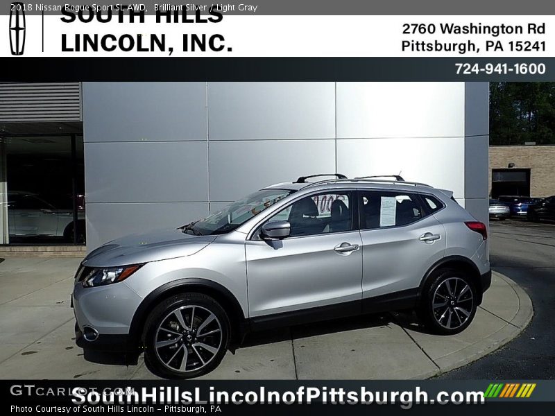 Brilliant Silver / Light Gray 2018 Nissan Rogue Sport SL AWD