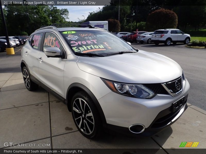 Brilliant Silver / Light Gray 2018 Nissan Rogue Sport SL AWD