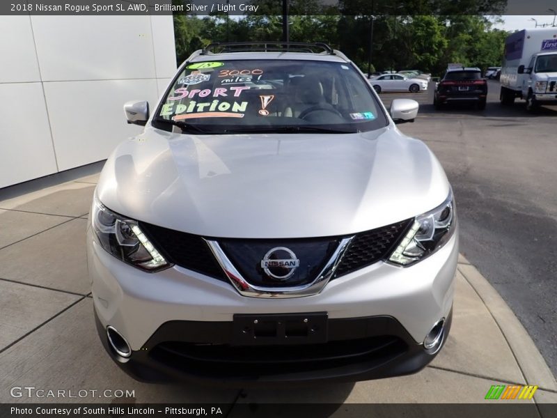 Brilliant Silver / Light Gray 2018 Nissan Rogue Sport SL AWD