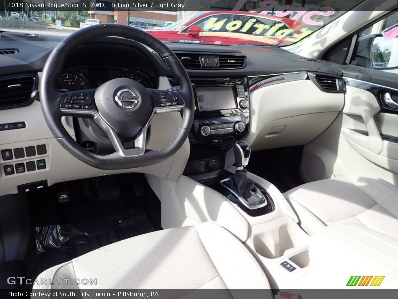 Brilliant Silver / Light Gray 2018 Nissan Rogue Sport SL AWD