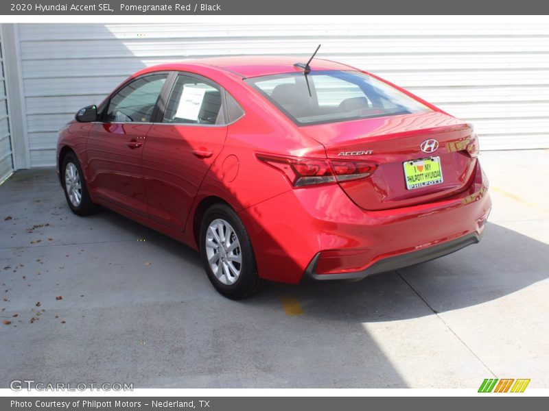 Pomegranate Red / Black 2020 Hyundai Accent SEL