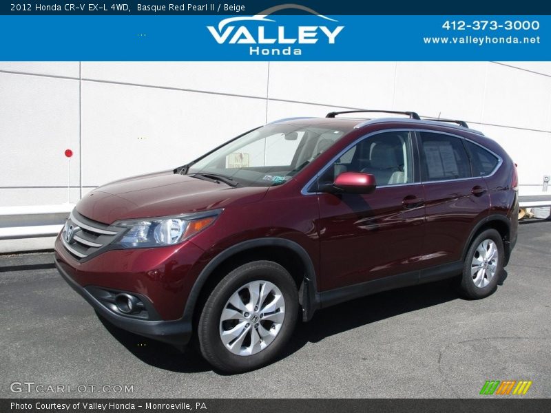Basque Red Pearl II / Beige 2012 Honda CR-V EX-L 4WD