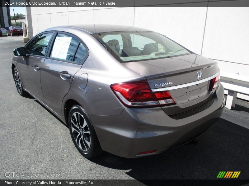 Urban Titanium Metallic / Beige 2014 Honda Civic EX Sedan