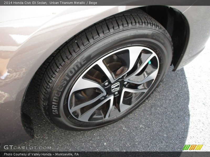 Urban Titanium Metallic / Beige 2014 Honda Civic EX Sedan
