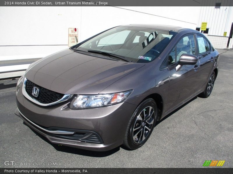 Urban Titanium Metallic / Beige 2014 Honda Civic EX Sedan