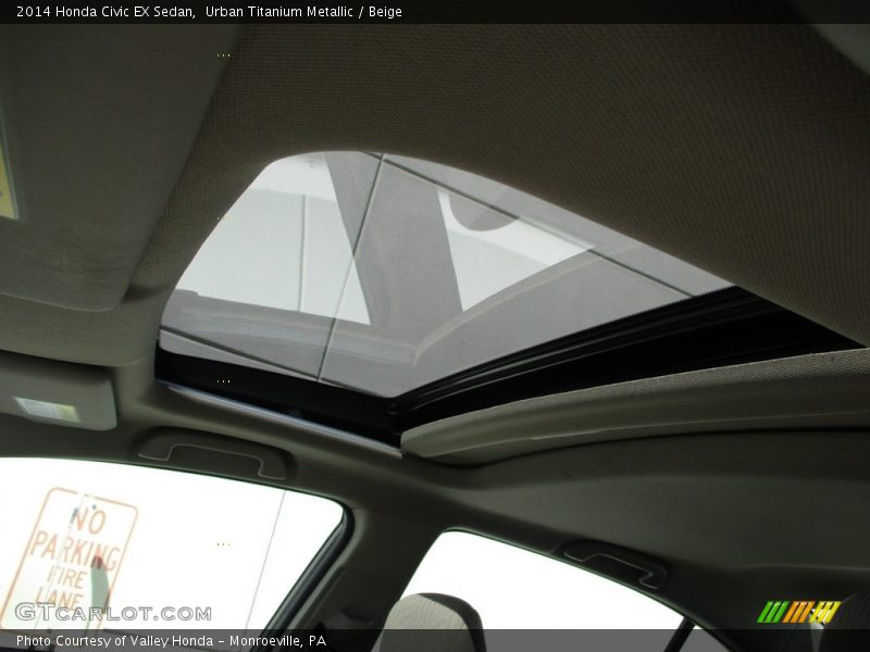 Urban Titanium Metallic / Beige 2014 Honda Civic EX Sedan