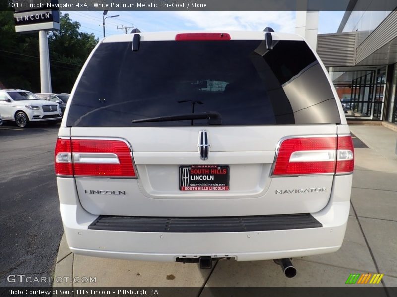 White Platinum Metallic Tri-Coat / Stone 2013 Lincoln Navigator 4x4