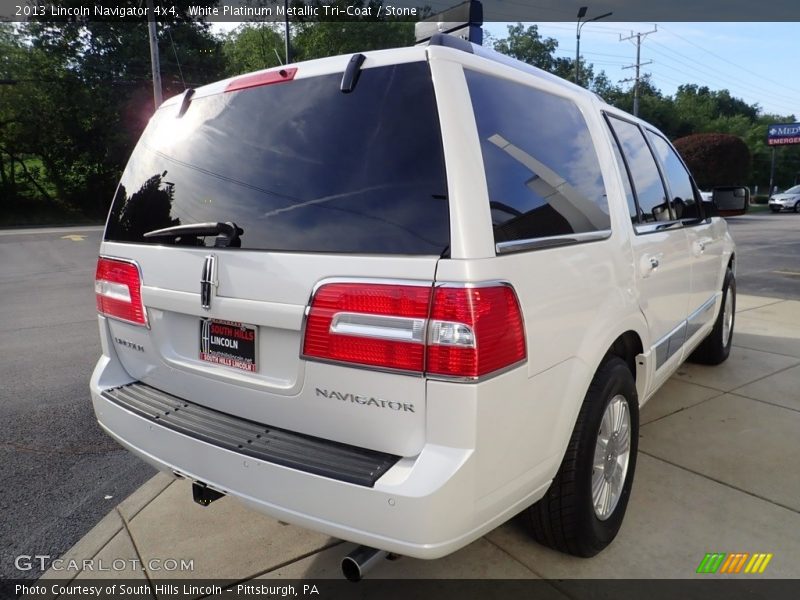 White Platinum Metallic Tri-Coat / Stone 2013 Lincoln Navigator 4x4