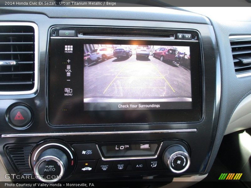 Urban Titanium Metallic / Beige 2014 Honda Civic EX Sedan
