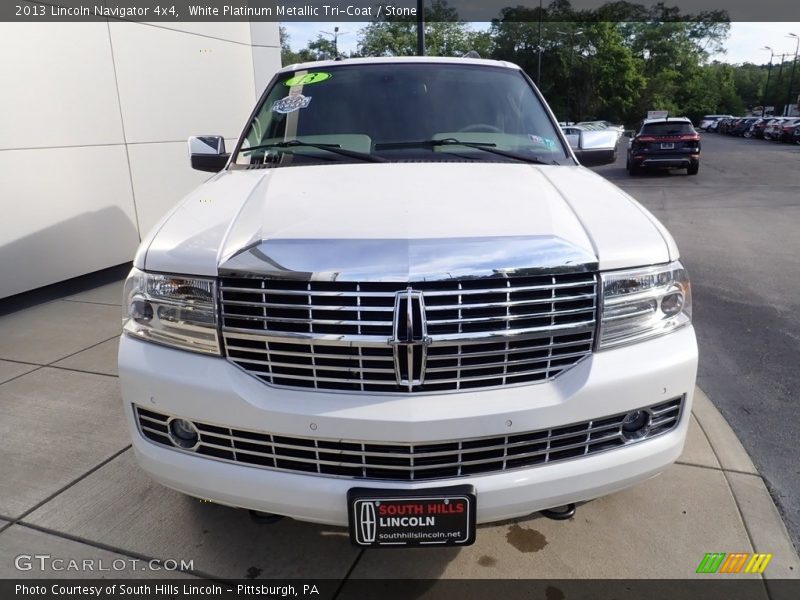 White Platinum Metallic Tri-Coat / Stone 2013 Lincoln Navigator 4x4