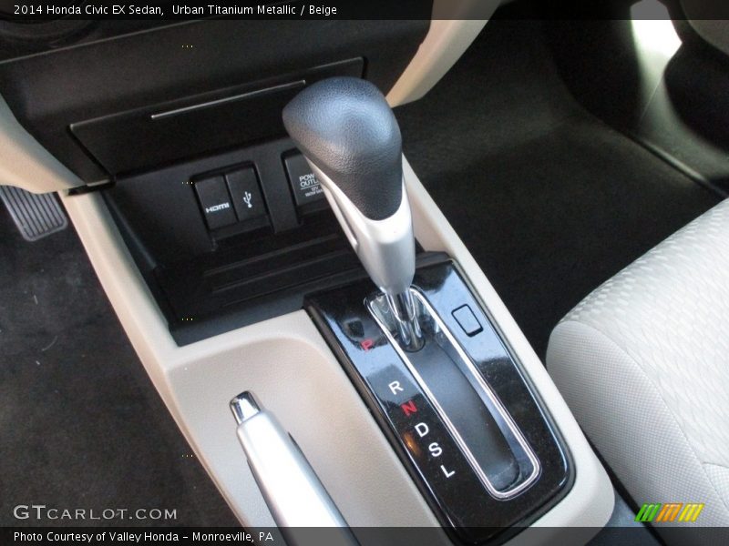 Urban Titanium Metallic / Beige 2014 Honda Civic EX Sedan