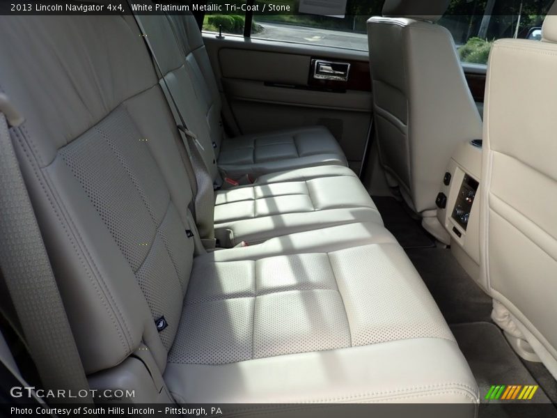 White Platinum Metallic Tri-Coat / Stone 2013 Lincoln Navigator 4x4