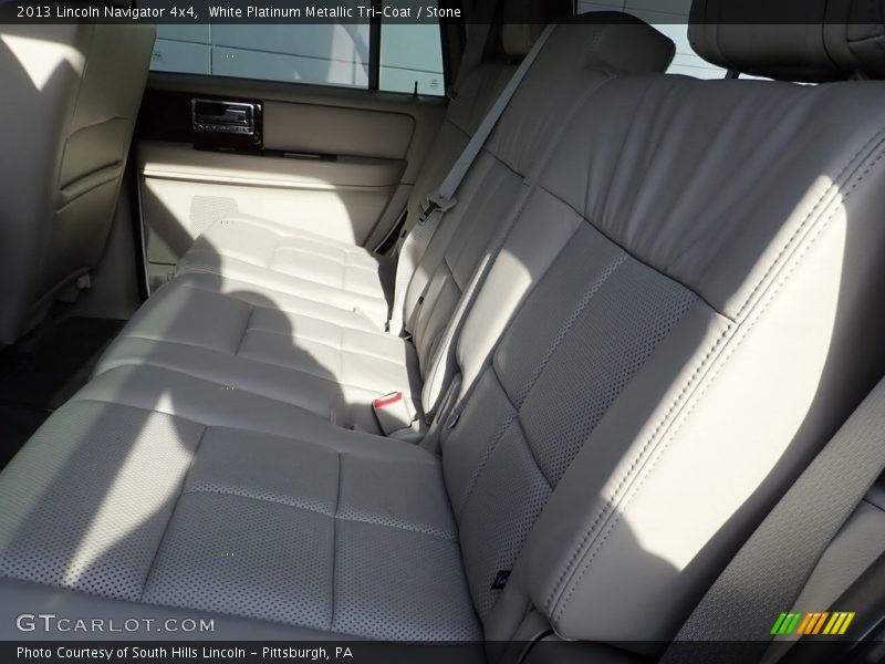 White Platinum Metallic Tri-Coat / Stone 2013 Lincoln Navigator 4x4