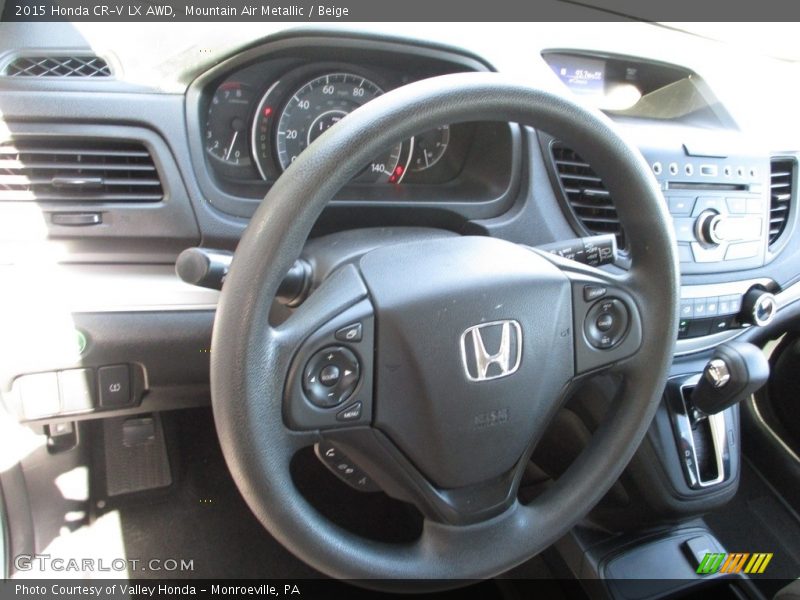Mountain Air Metallic / Beige 2015 Honda CR-V LX AWD
