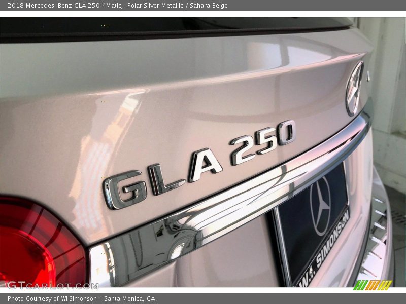 Polar Silver Metallic / Sahara Beige 2018 Mercedes-Benz GLA 250 4Matic