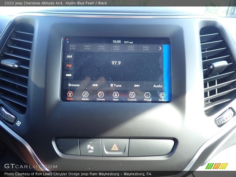 Hydro Blue Pearl / Black 2020 Jeep Cherokee Altitude 4x4