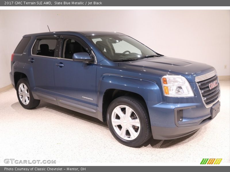 Slate Blue Metallic / Jet Black 2017 GMC Terrain SLE AWD