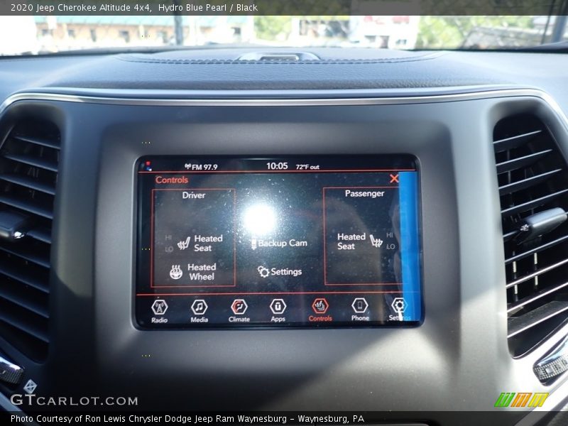 Hydro Blue Pearl / Black 2020 Jeep Cherokee Altitude 4x4