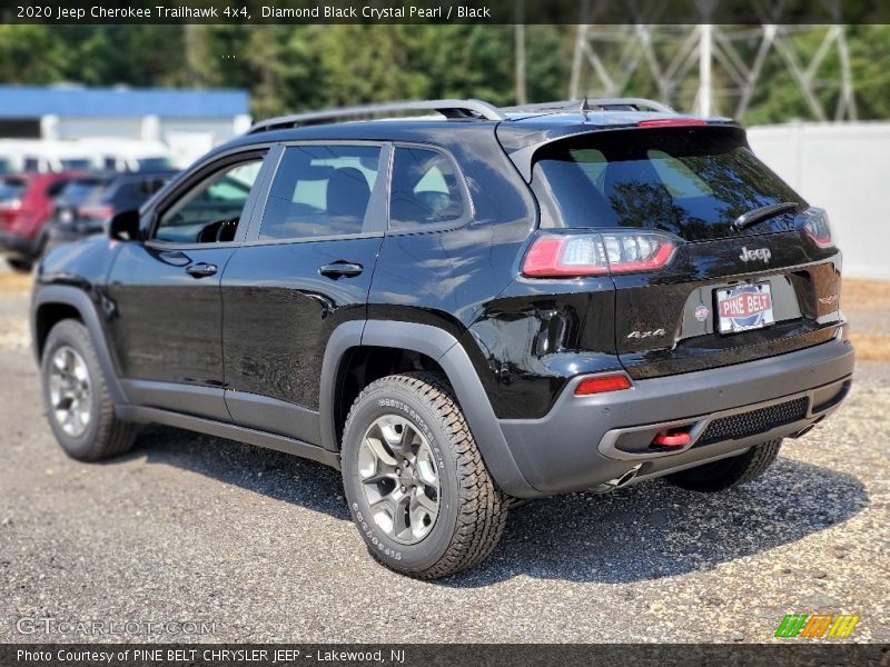 Diamond Black Crystal Pearl / Black 2020 Jeep Cherokee Trailhawk 4x4