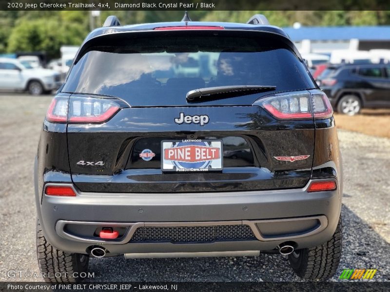 Diamond Black Crystal Pearl / Black 2020 Jeep Cherokee Trailhawk 4x4