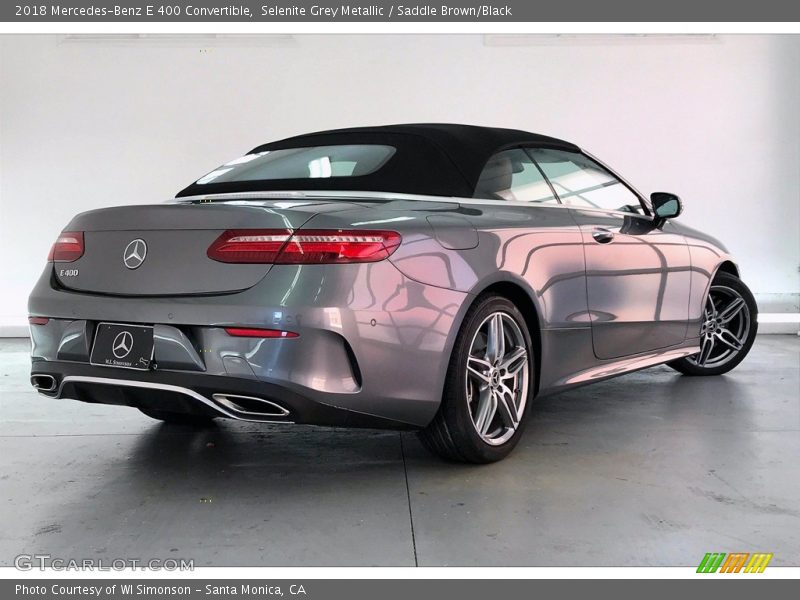 Selenite Grey Metallic / Saddle Brown/Black 2018 Mercedes-Benz E 400 Convertible