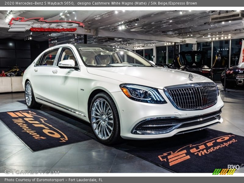 designo Cashmere White Magno (Matte) / Silk Beige/Espresso Brown 2020 Mercedes-Benz S Maybach S650