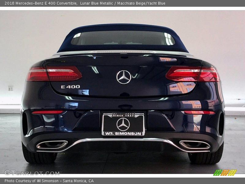 Lunar Blue Metallic / Macchiato Beige/Yacht Blue 2018 Mercedes-Benz E 400 Convertible