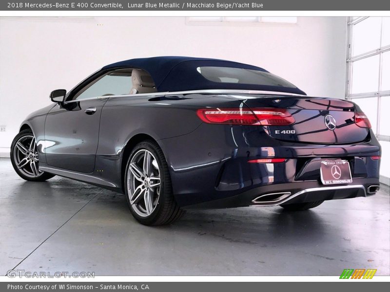 Lunar Blue Metallic / Macchiato Beige/Yacht Blue 2018 Mercedes-Benz E 400 Convertible