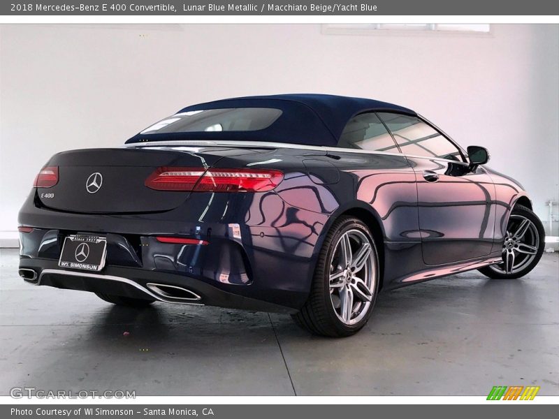 Lunar Blue Metallic / Macchiato Beige/Yacht Blue 2018 Mercedes-Benz E 400 Convertible