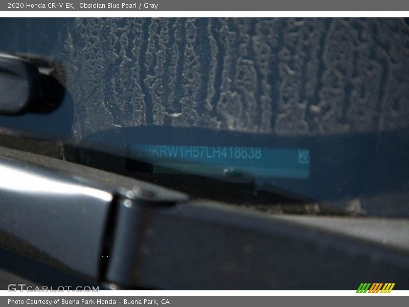 Obsidian Blue Pearl / Gray 2020 Honda CR-V EX