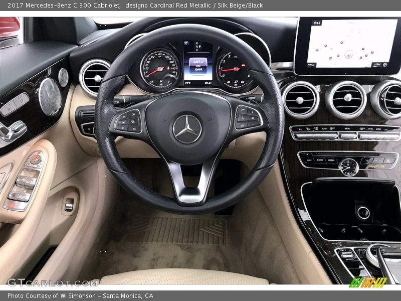 designo Cardinal Red Metallic / Silk Beige/Black 2017 Mercedes-Benz C 300 Cabriolet