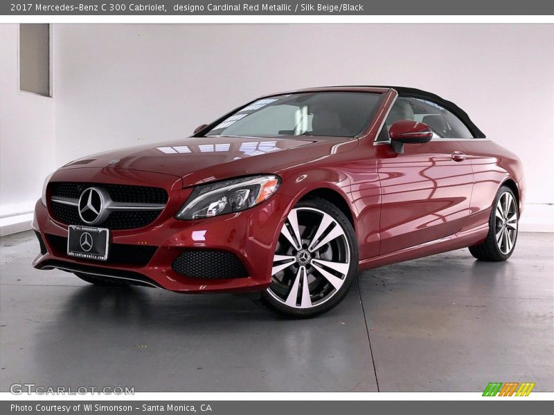 designo Cardinal Red Metallic / Silk Beige/Black 2017 Mercedes-Benz C 300 Cabriolet