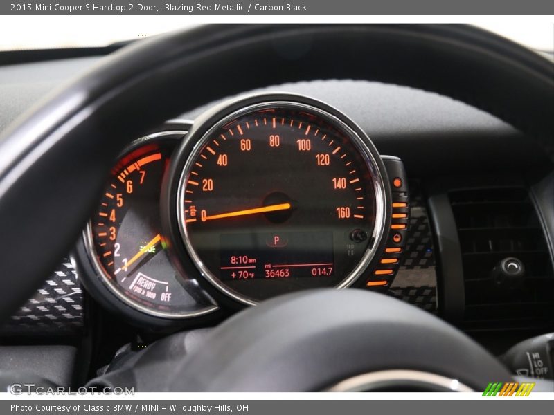 Blazing Red Metallic / Carbon Black 2015 Mini Cooper S Hardtop 2 Door