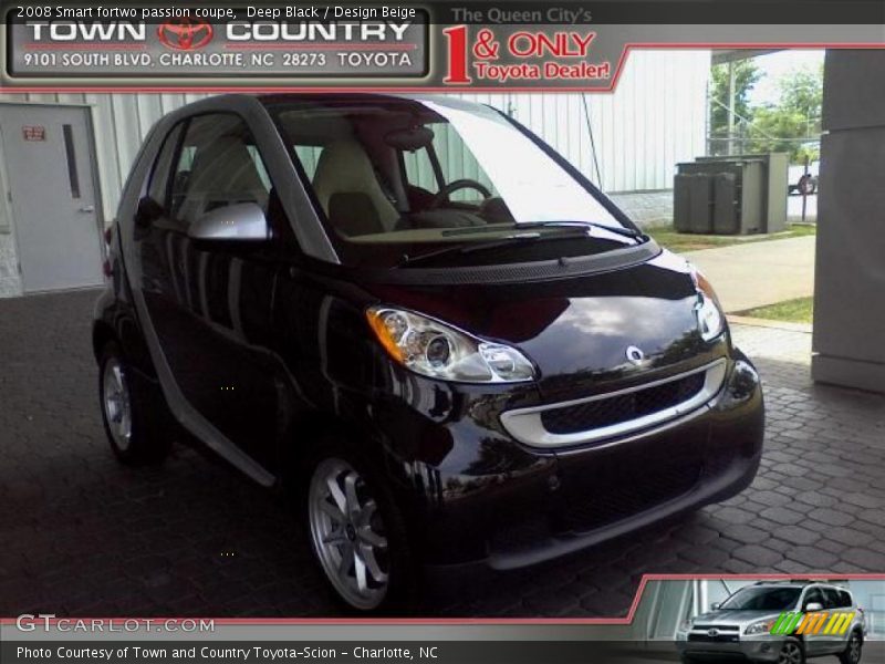 Deep Black / Design Beige 2008 Smart fortwo passion coupe