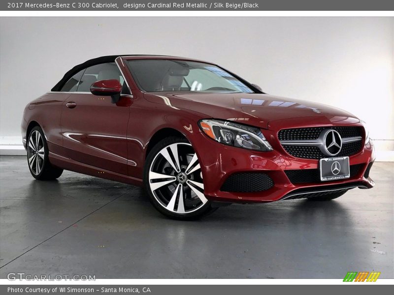 designo Cardinal Red Metallic / Silk Beige/Black 2017 Mercedes-Benz C 300 Cabriolet