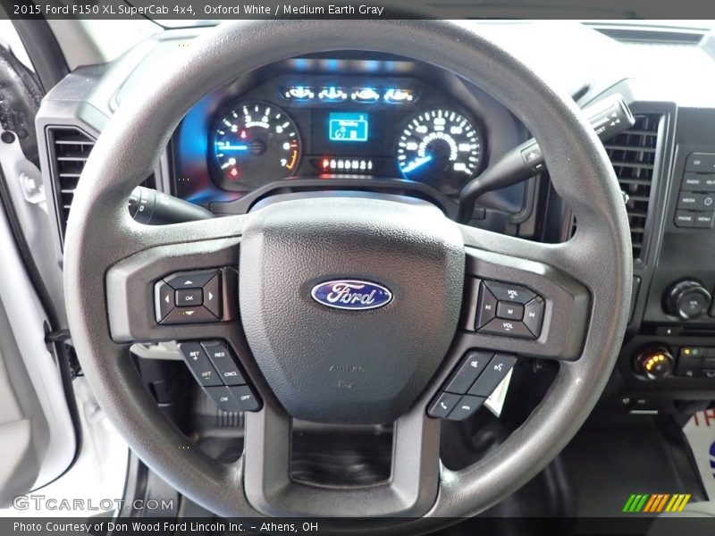 Oxford White / Medium Earth Gray 2015 Ford F150 XL SuperCab 4x4